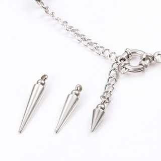 10 Chiếc Thép Không Gỉ Côn Mặt Dây Chuyền Kết Nối Quyến Rũ DIY Trang Sức Làm Phụ Kiện
