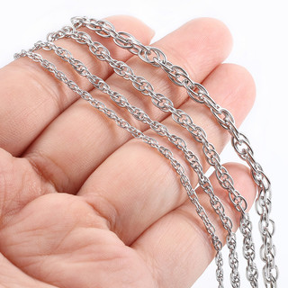 Dây chuyền thép không gỉ Vòng cổ dây xoắn bạc Liên kết chuỗi để trang sức DIY Làm