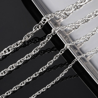 Dây chuyền thép không gỉ Vòng cổ dây xoắn bạc Liên kết chuỗi để trang sức DIY Làm
