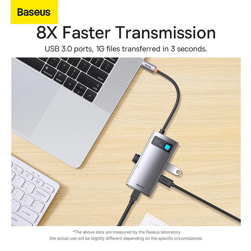 Baseus Bộ hub Chia Cổng type-c 5 Trong 1 4 Trong 1 Đa Năng Cho Laptop / Máy Tính Bảng