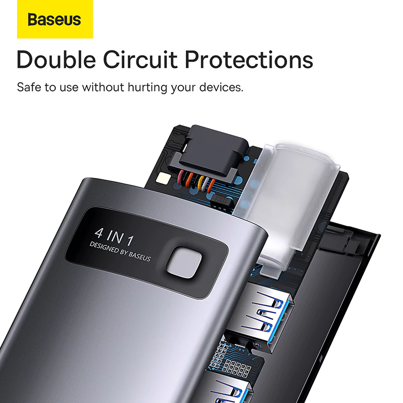 Baseus Bộ hub Chia Cổng type-c 5 Trong 1 4 Trong 1 Đa Năng Cho Laptop / Máy Tính Bảng