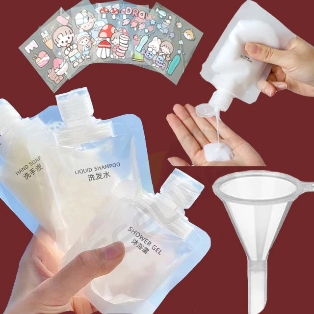 FEELING🌈100/50/30ml Túi chiết mĩ phẩm du lịch,lọ chiết dầu gội,lọ chiết mỹ phẩm du lịch,sữa tắm có thể tái sử dụng,tiện ích khi đi du lịch