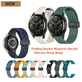 Khóa gấp 20mm 22mm Khóa từ tính Dây đeo silicon cho Huawei Watch GT6 GT5 GT4 GT3 SE GT2 GT2e Watch4 Watch3 Pro 42mm 46mm / Honor GS Pro
