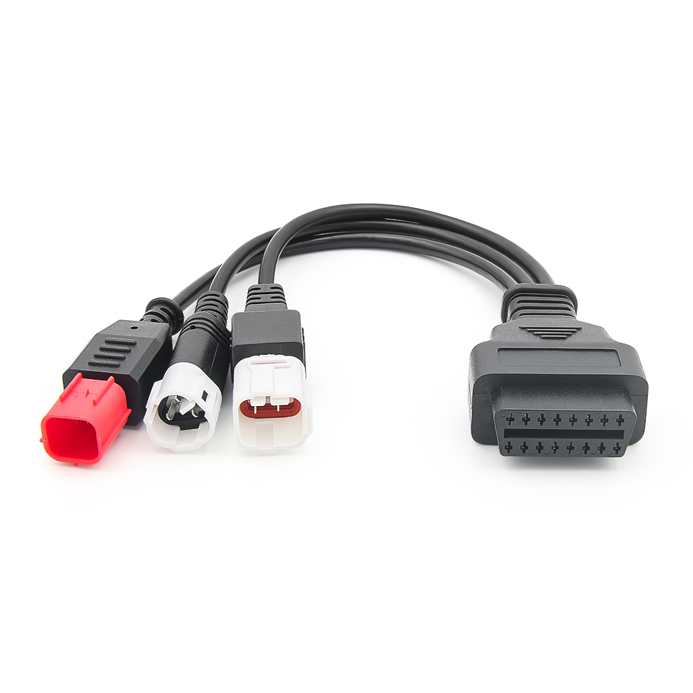 Dây Cáp Mở Rộng 3 Trong 1 Cho Xe Mô Tô yamaha 3pin 4pin + honda 6pin Sang 16pin obdii y15 v2 y16 n-max x-max obd2