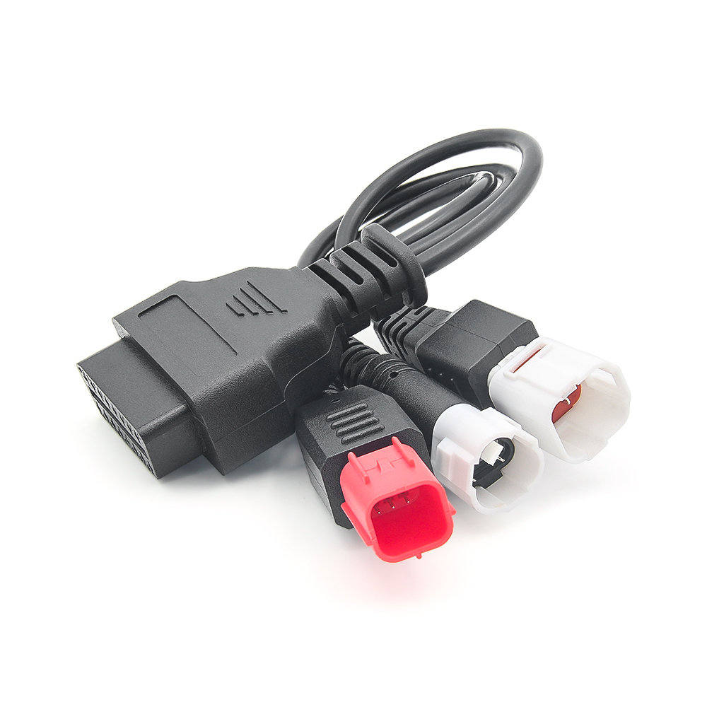 Dây Cáp Mở Rộng 3 Trong 1 Cho Xe Mô Tô yamaha 3pin 4pin + honda 6pin Sang 16pin obdii y15 v2 y16 n-max x-max obd2