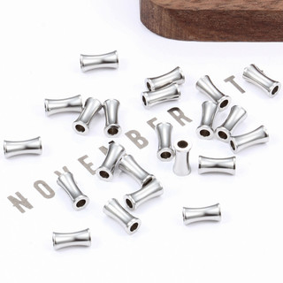 10 Chiếc Thép Không Gỉ Ống Miếng Đệm Hạt Cho Vòng Tay Không Phai Màu Hạt Tre Kết Nối DIY Vòng Cổ Trang Sức Làm Phụ Kiện