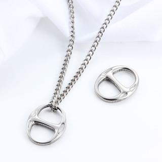 Mặt dây chuyền trang sức thời trang bằng thép không gỉ 18K đánh bóng kết nối khóa vòng tay Vòng cổ xương đòn Dây chuyền quyến rũ Bán buôn