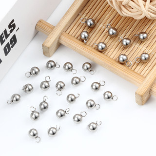 20 Chiếc Thép Bóng Mặt Dây Chuyền Với Nhảy Nhẫn Thép Không Gỉ Hàn Vòng Cổ Vòng Cổ Vòng Tay Bông Tai Cho DIY Trang Sức Làm Lắp