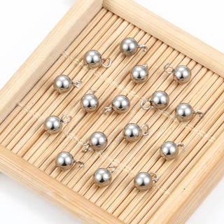 20 Chiếc Thép Bóng Mặt Dây Chuyền Với Nhảy Nhẫn Thép Không Gỉ Hàn Vòng Cổ Vòng Cổ Vòng Tay Bông Tai Cho DIY Trang Sức Làm Lắp