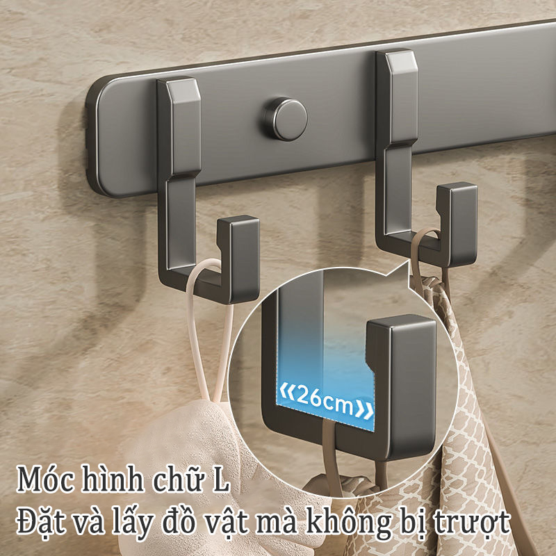 Ảnh Meidoo Móc Treo Đồ Dùng Nhà Tắm Không Cần Khoan Lỗ Dễ Lắp Đặt Tiện Dụng 2