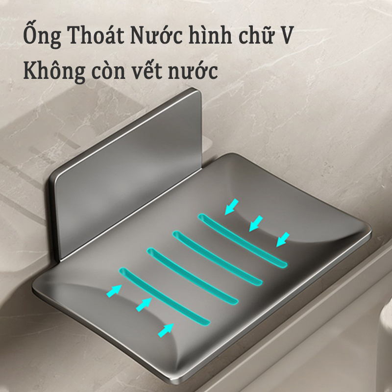 Ảnh Giá đỡ MEIDOO chất liệu nhôm dán keo 3M đựng xà phòng tiện dụng 3