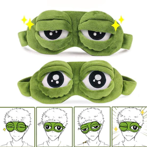 Miếng Bịt Mắt Ngủ Hình Chú Ếch 3D Bằng Vải Bông Mềm Mại Thoải Mái Cho Nam Và Nữ