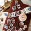 Set 100 Miếng Dán Washi Hình Bướm Phong Cách Vintage Trang Trí Sổ Tay/Sổ Tay