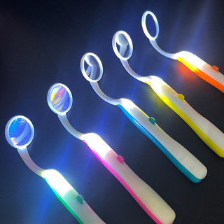 1 Gương Nha Khoa Có Đèn led Soi Răng Chống Sương Mù Chăm Sóc Răng Miệng Cong