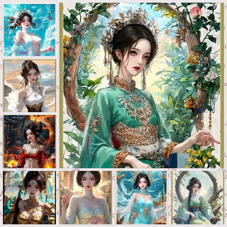 MOZI✨nhân vật năm yếu tố 40*50cm tranh tô màu theo số nhân vật hoạt hình tranh sơn dầu số  tranh số hoá sơn acrylic  trang sơn dầu số hóaTranh Sơn Dầu Vẽ Tay Kỹ Thuật Số diy