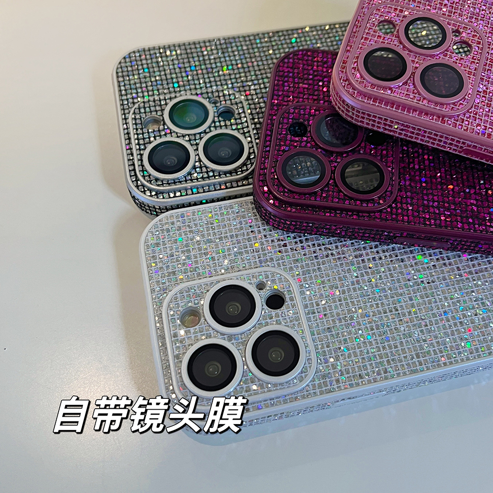 [Kim cương sẽ không rơi] Dành cho iPhone 16 15 Pro Max 13promax Flash Diamond Ốp điện thoại iPhone 14 13 Pro Max 14promax Ốp lưng TPU lấp lánh thời trang