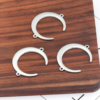1 Chiếc Thép Không Gỉ Cao Cấp Năm Cánh Ngôi Sao Hình Mặt Trăng Quyến Rũ Mặt Dây Chuyền Cho Người Yêu Tự Làm Vòng Cổ Vòng Tay Trang Sức Làm