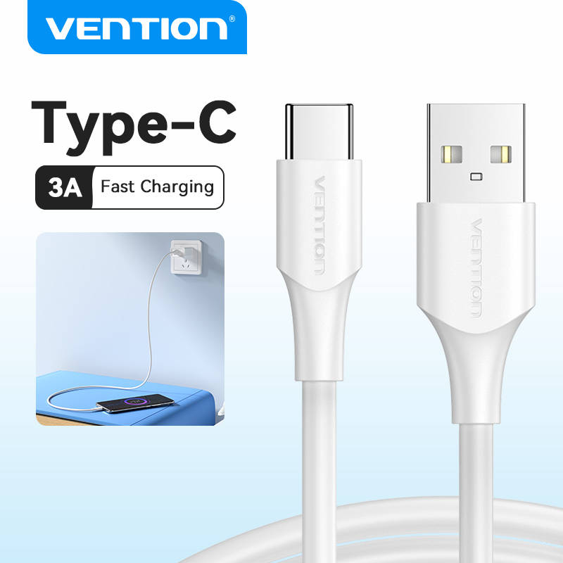 Dây cáp sạc nhanh Vention USB type C 3A thích hợp cho Xiaomi/ Samsung/ OPPO Và Apple/ Huawei Tablet