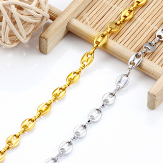 1 Mét Thép Không Gỉ Lợn Mũi Dây Xích Vàng Cà Phê Đậu Dây Xích Cho DIY Trang Sức Làm Punk Hip Hop Vòng Cổ Vòng Tay Bán Buôn