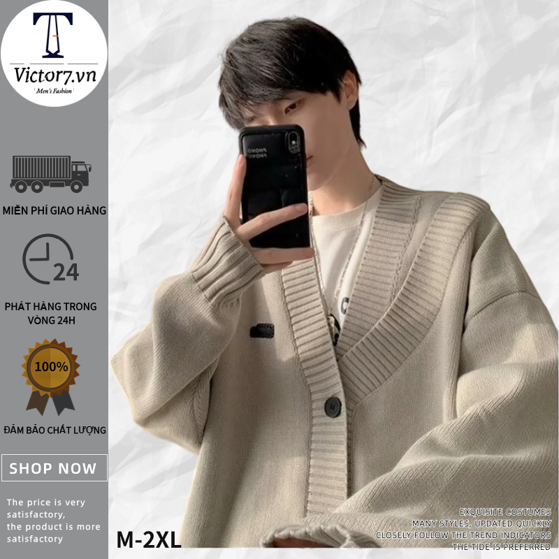 Áo Khoác Cardigan Cổ Chữ v Dáng Rộng Thời Trang Phong Cách Nhật Bản Cho ...