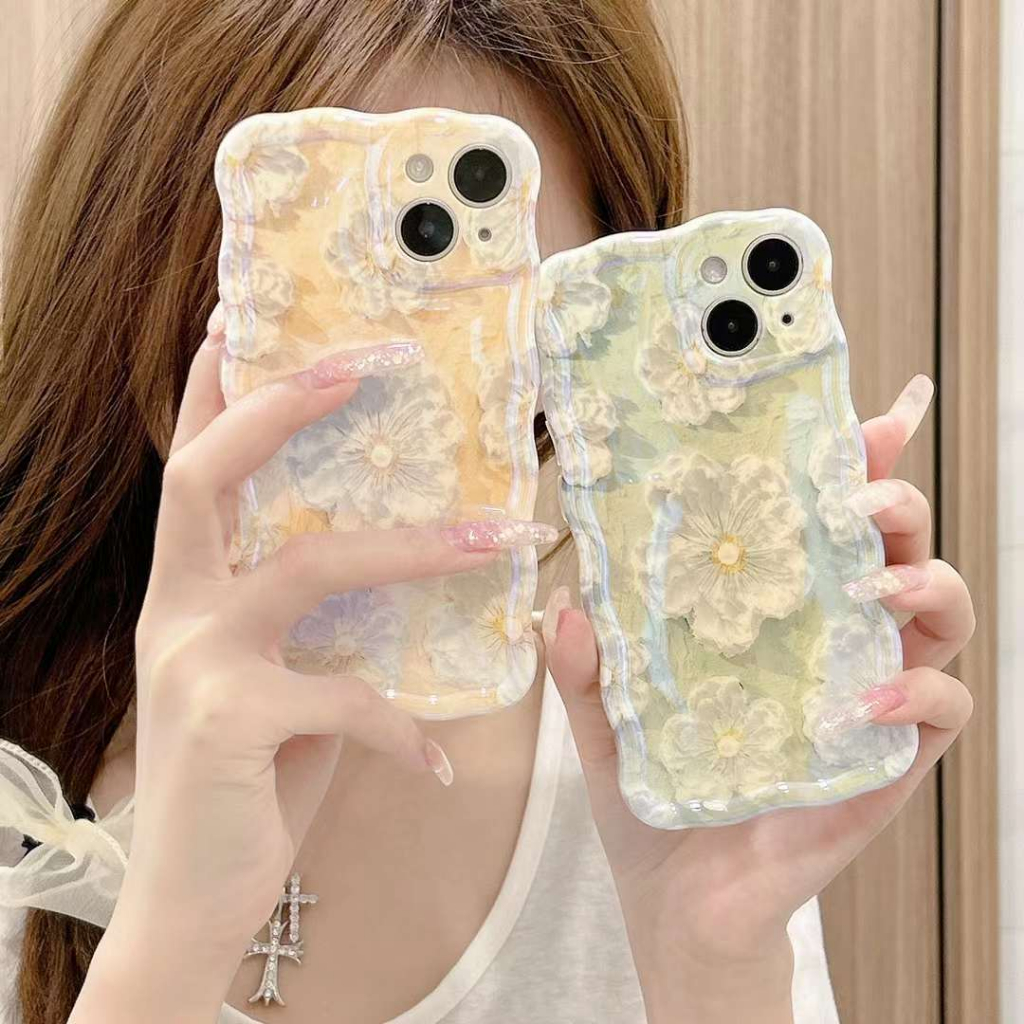 Ốp Điện Thoại Mềm Chống Sốc Họa Tiết Hoa Cho iphone 15 pro max 14promax 13pro 15pro 13 pro max 15promax
