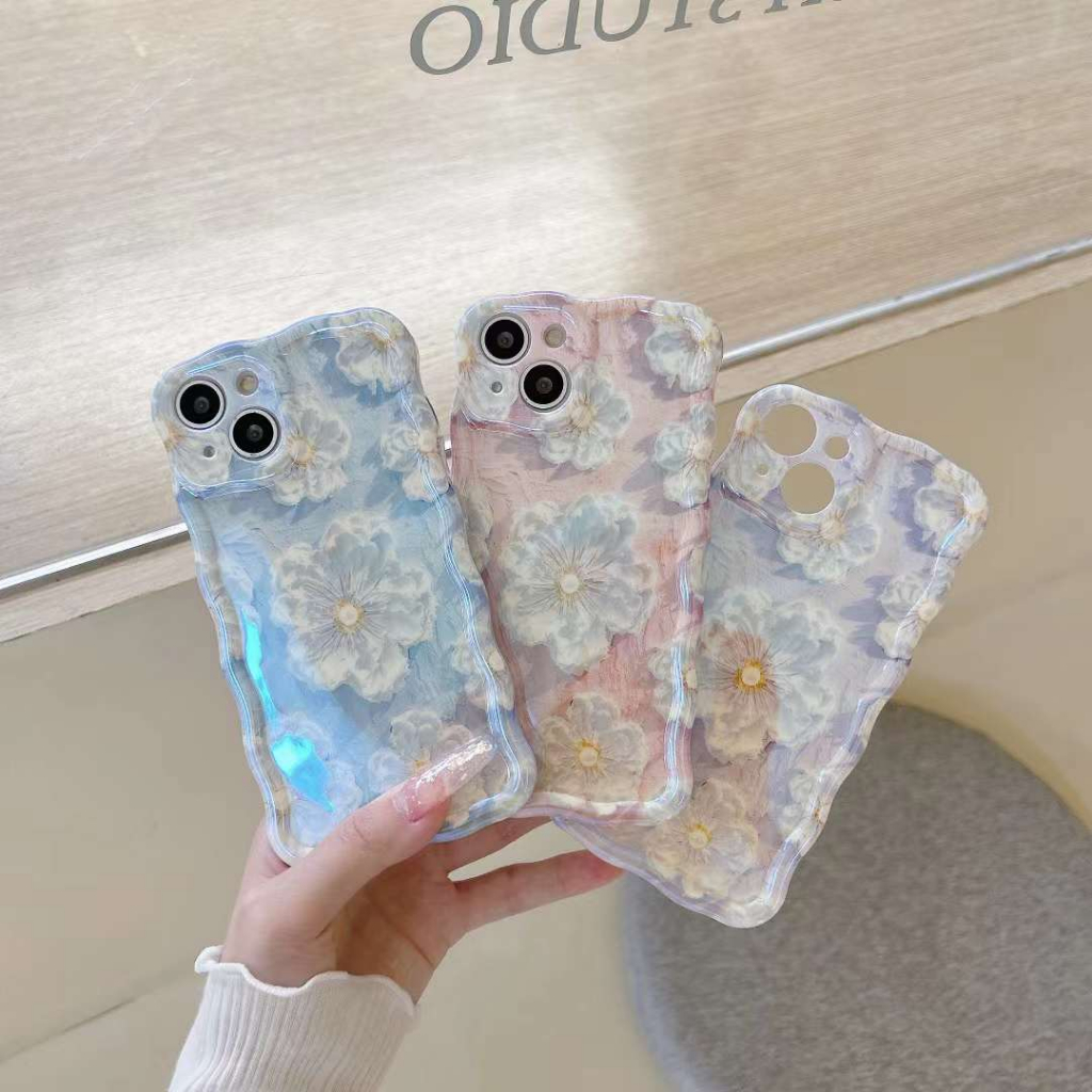 Ốp Điện Thoại Mềm Chống Sốc Họa Tiết Hoa Cho iphone 15 pro max 14promax 13pro 15pro 13 pro max 15promax