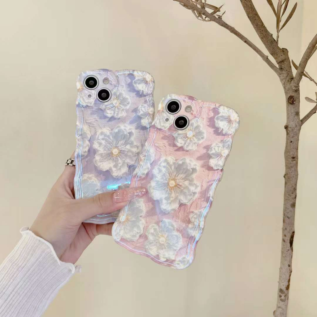 Ốp Điện Thoại Mềm Chống Sốc Họa Tiết Hoa Cho iphone 15 pro max 14promax 13pro 15pro 13 pro max 15promax