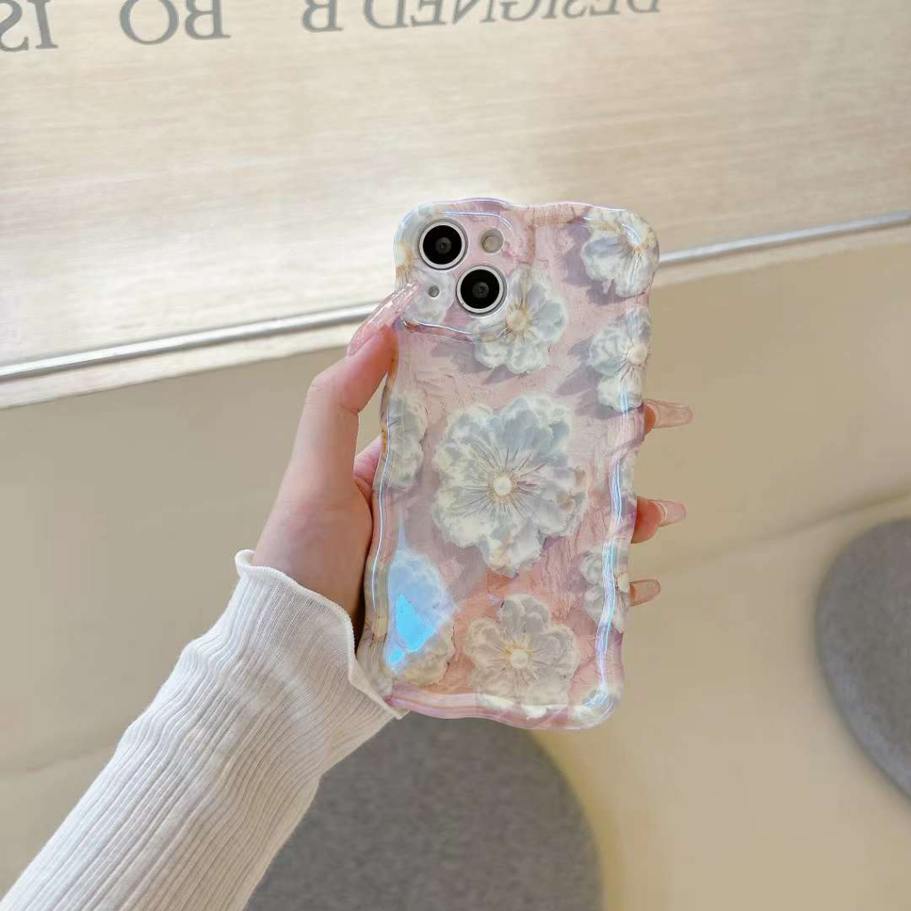 Ốp Điện Thoại Mềm Chống Sốc Họa Tiết Hoa Cho iphone 15 pro max 14promax 13pro 15pro 13 pro max 15promax