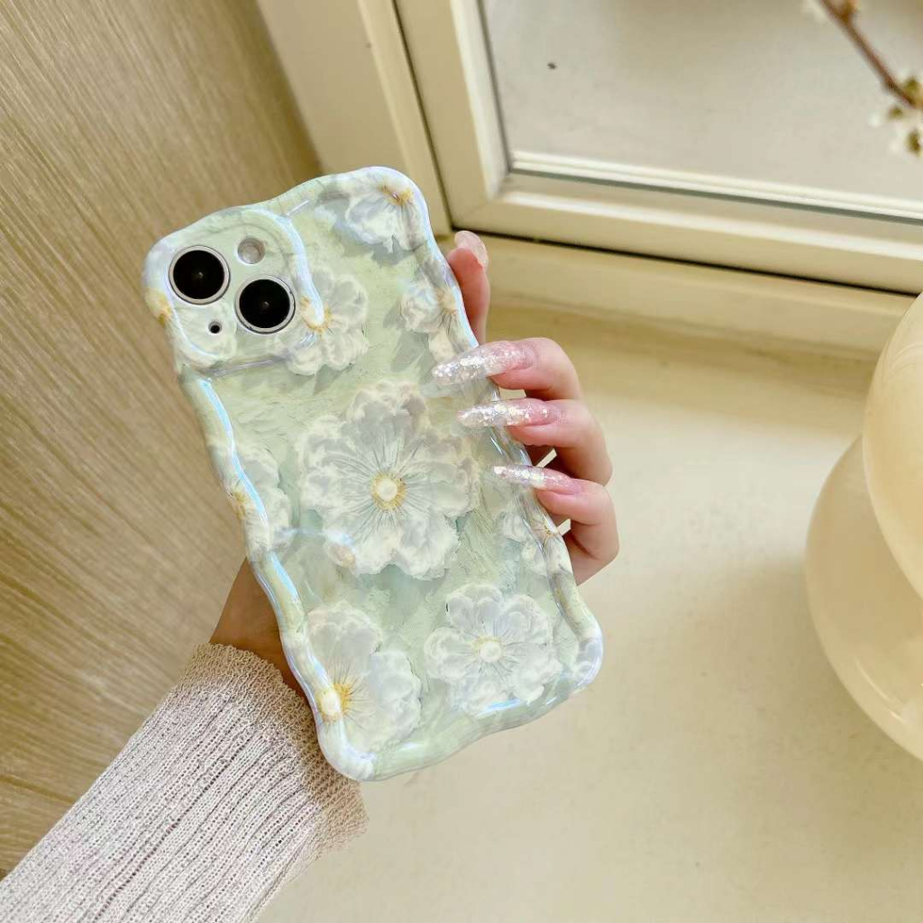 Ốp Điện Thoại Mềm Chống Sốc Họa Tiết Hoa Cho iphone 15 pro max 14promax 13pro 15pro 13 pro max 15promax