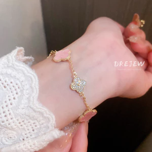 DREJEW Vòng Tay Hoa Zircon Dành Cho Nữ Hàn Quốc Ngọt Ngào Thời Trang Đa Năng Vòng Tay Cá Tính Nhẹ Sang Trọng Không Gây Dị Ứng