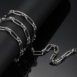 Thép không gỉ 8 chữ Dây Xích Dành Cho Nam Nữ Trang Sức Làm Vòng Tay Handmade Punk Dây Chuyền DIY Trang Sức Thủ Công Dây Xích Bán Buôn