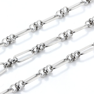 Thép không gỉ 8 chữ Dây Xích Dành Cho Nam Nữ Trang Sức Làm Vòng Tay Handmade Punk Dây Chuyền DIY Trang Sức Thủ Công Dây Xích Bán Buôn