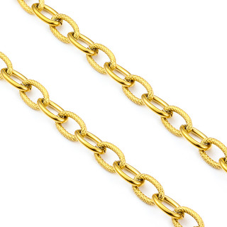 Chiều rộng 8.6mm Thép không gỉ Dây Xích Xoắn Cho Trang Sức Làm Phụ Kiện Hình Bầu Dục Cáp Liên Kết Vòng Cổ DIY Charm Vòng Tay Vàng Đồ Dùng Thủ Công