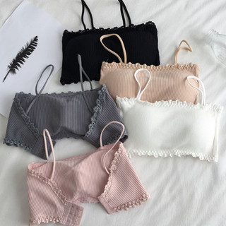 Áo Lót Nữ - Áo bra Nữ gân tăm viên ren nâng ngực sexy điệu đà mẫu Bra luyoo31