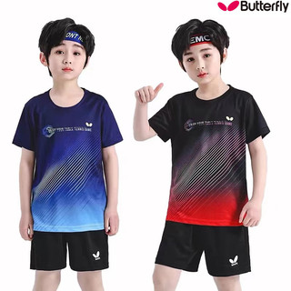 Bộ Đồng Phục Chơi Bóng Bàn Tay Ngắn Thoáng Khí Mau Khô Cho Trẻ Em