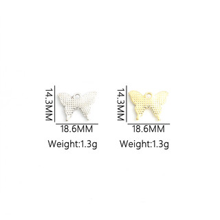 Bộ 10 Mặt Vòng cổ Hợp Kim Hình Bướm Đính Đá Nhiều Màu Tự Làm Trang Sức Vòng Tay / Vòng cổ