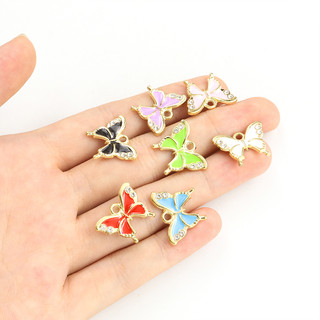 Bộ 10 Mặt Vòng cổ Hợp Kim Hình Bướm Đính Đá Nhiều Màu Tự Làm Trang Sức Vòng Tay / Vòng cổ
