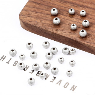 20 Chiếc Thép Không Gỉ Mờ Miếng Đệm Hạt Tròn Bóng Chống Thấm Nước Hạt Charm Vòng Tay Trang Sức Làm DIY Phát Hiện Bán Buôn