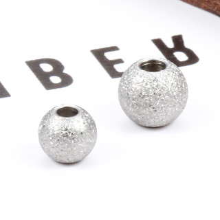 20 Chiếc Thép Không Gỉ Mờ Miếng Đệm Hạt Tròn Bóng Chống Thấm Nước Hạt Charm Vòng Tay Trang Sức Làm DIY Phát Hiện Bán Buôn