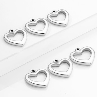 18K Đánh Bóng Vàng / Bạc Trái Tim Rỗng Quyến Rũ Hình Học Mặt Dây Chuyền Thép Không Gỉ DIY Vòng Cổ Vòng Tay Bông Tai Trang Sức Đánh Dấu