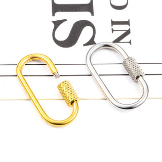 Khóa Vòng cổ / Vòng Tay diy Bằng Thép Không Gỉ Mạ Vàng 18k Hình oval / Vuông / Trái Tim Không Phai Màu