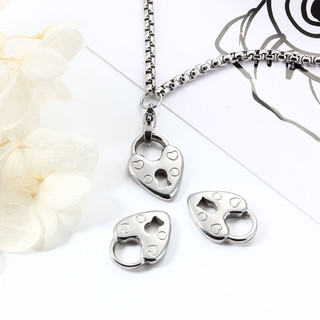 Quyến Rũ Thép Không Gỉ Khóa Trái Tim Tây Tạng Bạc Vàng Mặt Dây 14x19mm Lãng Mạn Cổ Trang Sức Làm Thủ Công DIY
