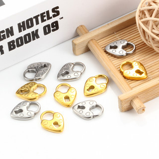 Quyến Rũ Thép Không Gỉ Khóa Trái Tim Tây Tạng Bạc Vàng Mặt Dây 14x19mm Lãng Mạn Cổ Trang Sức Làm Thủ Công DIY