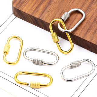 Khóa Vòng cổ / Vòng Tay diy Bằng Thép Không Gỉ Mạ Vàng 18k Hình oval / Vuông / Trái Tim Không Phai Màu