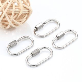 Khóa Vòng cổ / Vòng Tay diy Bằng Thép Không Gỉ Mạ Vàng 18k Hình oval / Vuông / Trái Tim Không Phai Màu