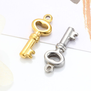 Thép không gỉ Vàng Đánh Bóng Khóa Chìa Khóa Quyến Rũ Cặp Đôi Tình Yêu Mặt Dây Tự Làm Vòng Cổ Vòng Tay Trang Sức Làm Đồ Bán Buôn