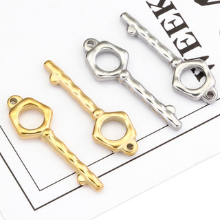 Thép không gỉ Màu Vàng Khóa Chìa Khóa Quyến Rũ Cặp Đôi Mặt Dây DIY Người Yêu Vòng Cổ Phụ Kiện Hip Hop Vòng Tay Trang Sức Làm
