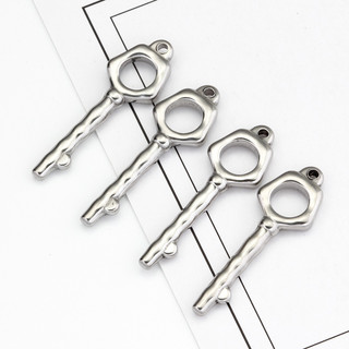 Thép không gỉ Màu Vàng Khóa Chìa Khóa Quyến Rũ Cặp Đôi Mặt Dây DIY Người Yêu Vòng Cổ Phụ Kiện Hip Hop Vòng Tay Trang Sức Làm