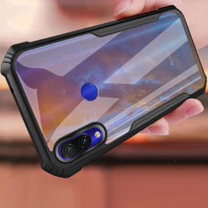 Vỏ chống sốc Acrylic trong suốt hạng nặng cho Xiaomi Redmi Note 7 6 5 Pro Redmi 4 4X 6 7 6A 5A 4A 7A Y2 S2 Ốp lưng TPU mềm khung bảo vệ