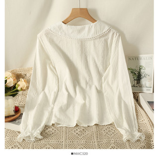 Áo Sơ Mi Dài Tay Thêu Hoa Phong Cách Hàn Quốc baju baju wanita Lenan panjang Hàng Mới Có Sẵn